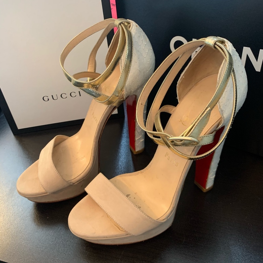Christian Louboutin Platform Sandals - Size 38